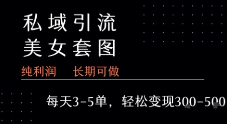 私域卖套图每天3-5单 每单利润99-2张+-中创项目网