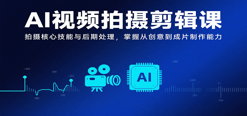 AI视频拍摄剪辑课，拍摄核心技能与后期处理，掌握从创意到成片制作能力-中创项目网