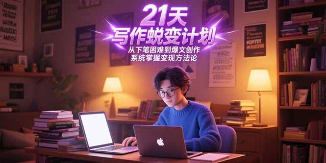 （15204期）21天写作蜕变计划，从下笔困难到爆文创作，系统掌握变现方法论-中创项目网