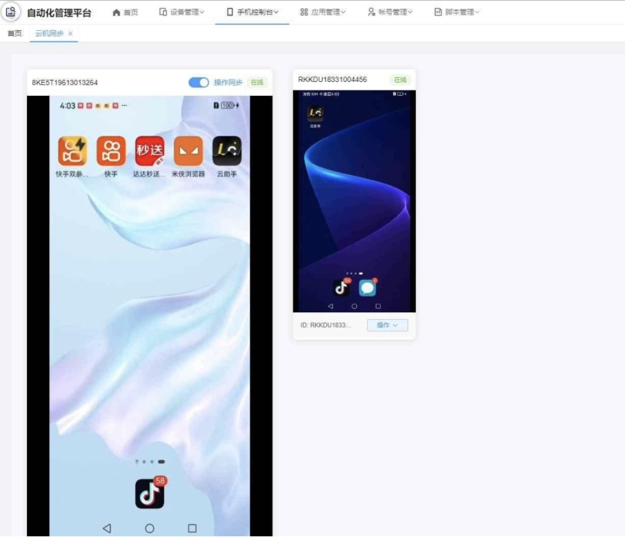 云手机群控系统源码 云手机多开群控 自动化管理程序源码-中创项目网