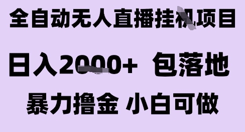 最新全自动抖音无人直播挂G项目，日入2k+ 包落地暴力撸金，小白可做【揭秘】-中创项目网