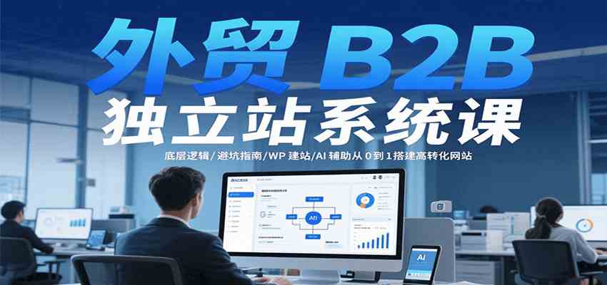 外贸B2B独立站系统课：底层逻辑/避坑指南/WP建站/AI辅助从0到1搭建高转化网站-中创项目网