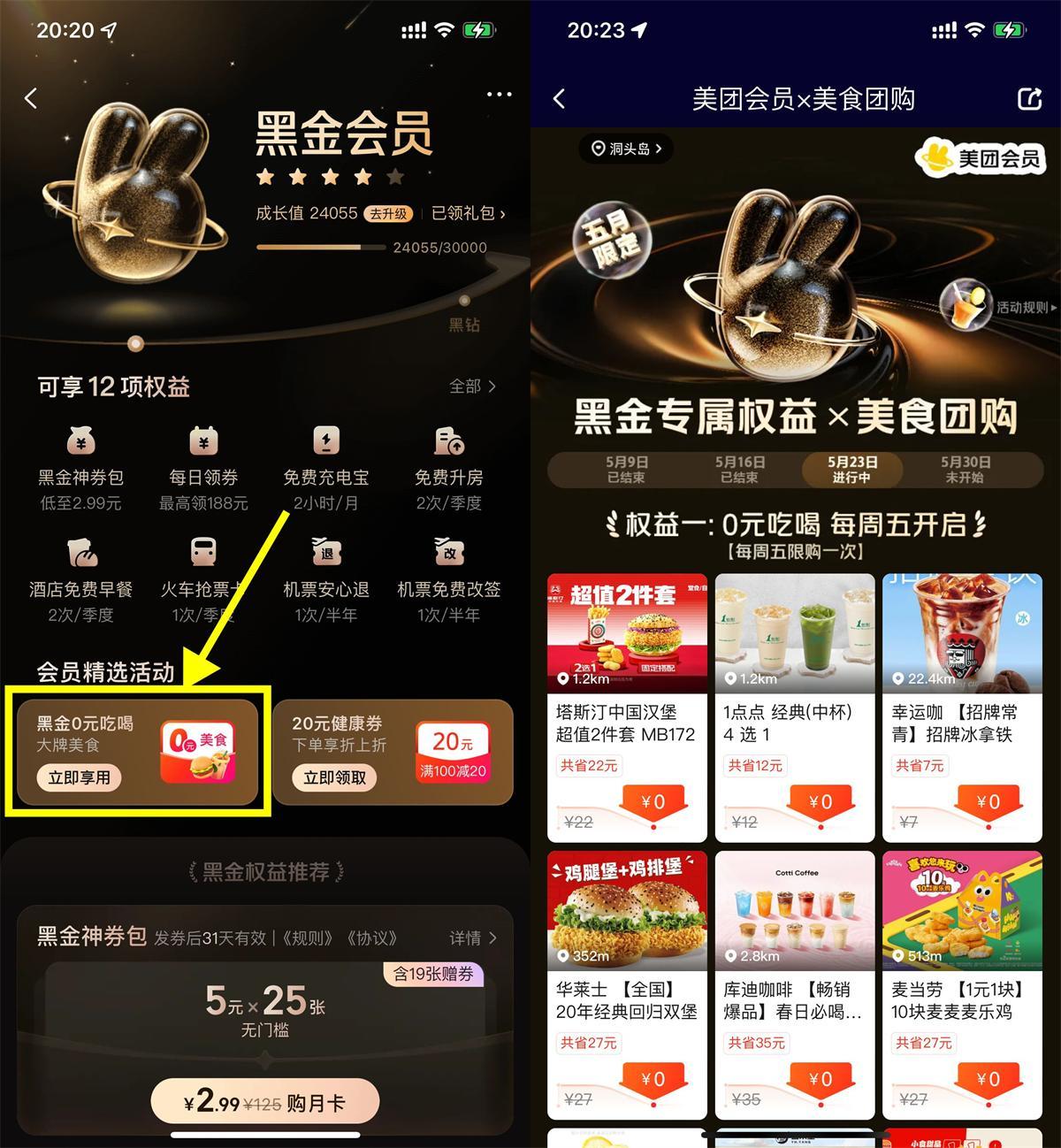 美团黑金以上会员0亓休闲玩乐-中创项目网