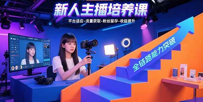 （15701期）新人主播培养课：平台适应-流量获取-粉丝留存-收益提升 全链路能力突破-中创项目网
