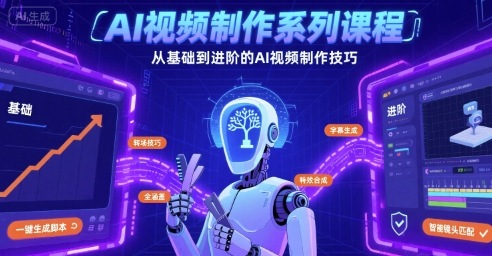 AI视频制作系列课程，从基础到进阶的AI视频制作技巧全涵盖-中创项目网
