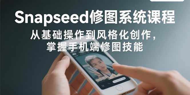 （15732期）Snapseed修图系统课程：从基础操作到风格化创作，掌握手机端修图技能-中创项目网