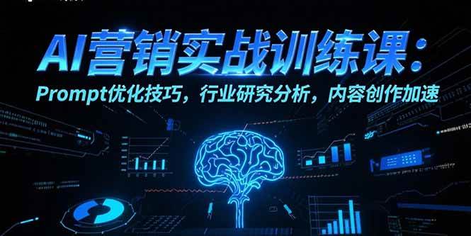 （15465期）AI营销实战训练课：Prompt优化技巧，行业研究分析，内容创作加速-中创项目网