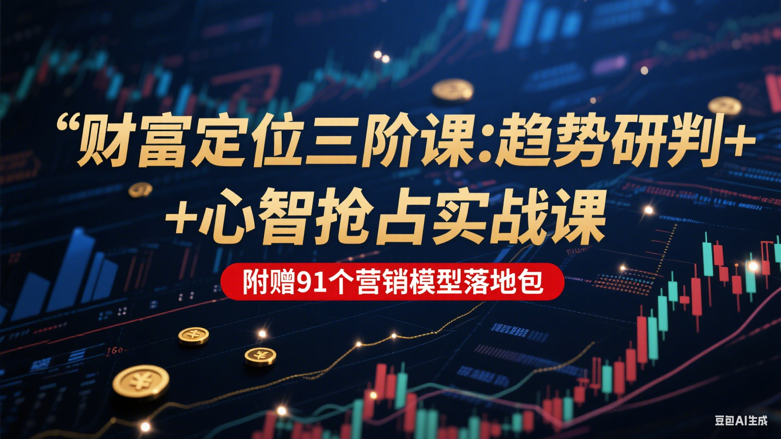 财富定位三阶：趋势研判 + 心智抢占实战课，附赠91个营销模型落地包-中创项目网
