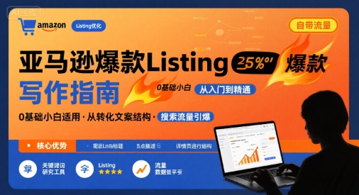 亚马逊爆款Listing写作方法，亚马逊0基础小白也能写爆款自带流量的Listing-中创项目网