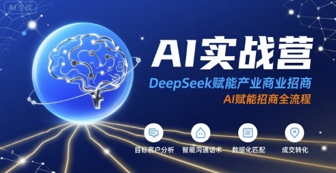 AI实战营：DeepSeek赋能产业商业招商，AI赋能招商全流程-中创项目网