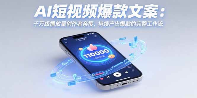 （15569期）AI短视频爆款文案：千万级播放量创作者亲授，持续产出爆款的完整工作流-中创项目网
