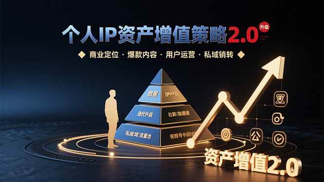 （15653期）个人IP资产增值策略2.0 拆解商业定位/爆款内容/用户运营/私域销转四大模块-中创项目网