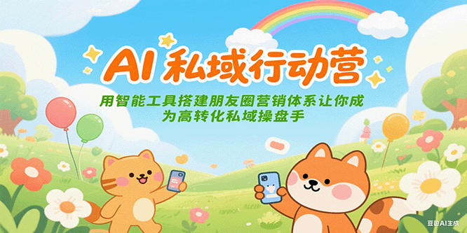 AI私域行动营：用智能工具搭建朋友圈营销体系让你成为高转化私域操盘手-中创项目网