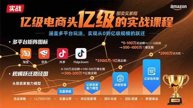 （15803期）亿级电商头部卖家的实战课程：涵盖多平台玩法，实现从0到亿级规模的跃迁-中创项目网