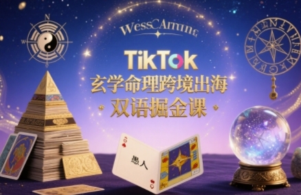 TikTok玄学命理跨境出海双语掘金课，手把手教你用命理知识精准直击海外用户痛点-中创项目网