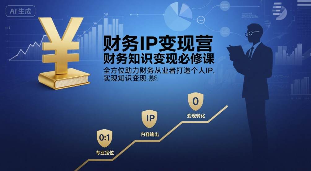 财务IP变现营，财务知识变现必修课，全方位助力财务从业者打造个人IP，实现知识变现-中创项目网