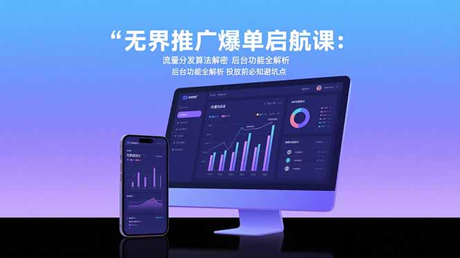 无界推广爆单启航课：流量分发算法解密 后台功能全解析 投放前必知避坑点-中创项目网