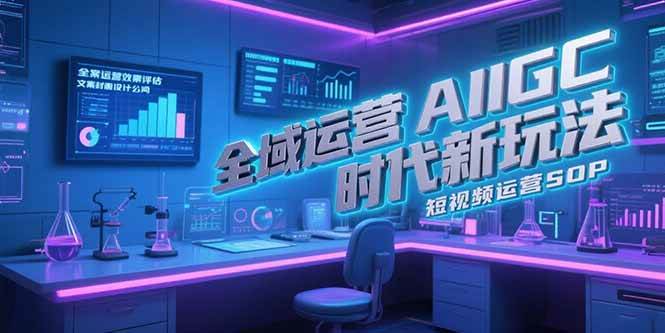 （15327期）全域运营AIGC时代新玩法，文案封面设计公式，短视频运营SOP-中创项目网