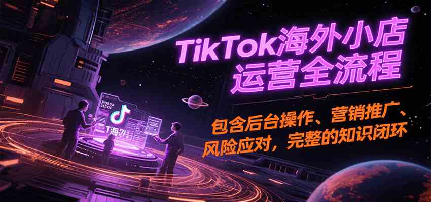 TikTok海外小店运营全流程，包含后台操作、营销推广、风险应对，完整的知识闭环-中创项目网
