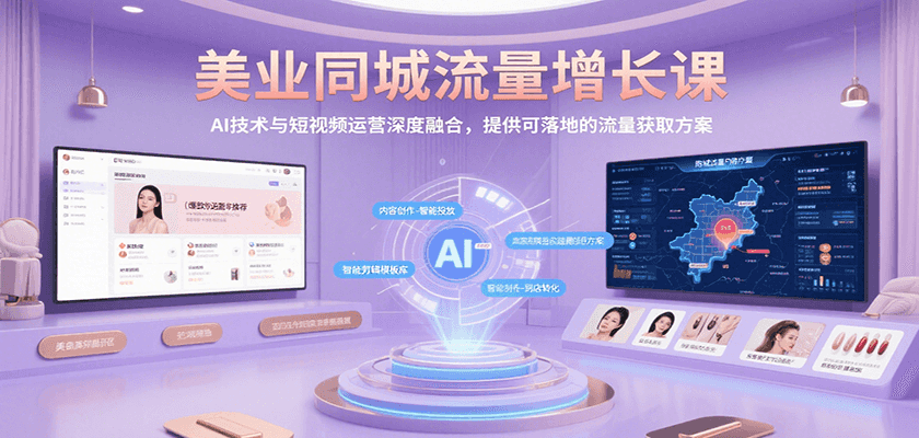 美业同城流量增长课，AI技术与短视频运营深度融合，提供可落地的流量获取方案-中创项目网