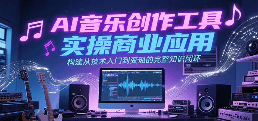 AI音乐创作工具实操商业应用，构建从技术入门到变现的完整知识闭环-中创项目网