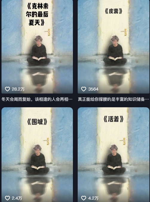 AI制作爆款书单，抖音42粉丝博主书单号制作拆解，单条视频28W赞-中创项目网