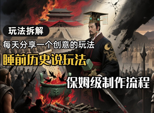 玩法拆解睡前历史说玩法，保姆级制作流程-中创项目网