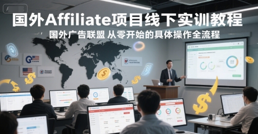 国外Affiliate项目线下实训教程，国外广告联盟从零开始的具体操作全流程-中创项目网