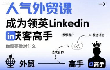 人气外贸课-成为领英Linkedin获客高手，你需要做对什么-中创项目网