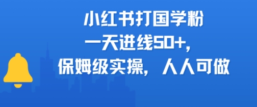 小红书打国学粉，一天进线50+，保姆级实操，人人可做-中创项目网