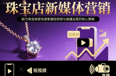 珠宝店新媒体营销，助力珠宝商家快速掌握短视频与直播运营的核心策略-中创项目网
