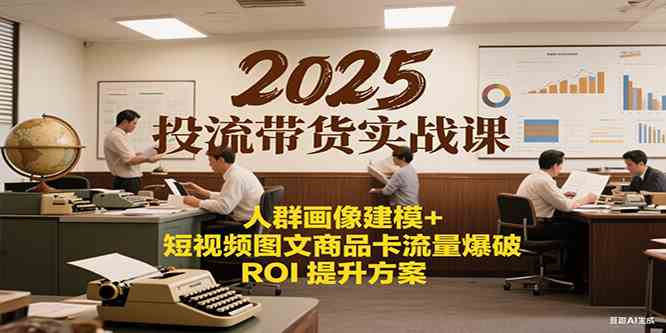 2025投流带货实战课：人群画像建模+短视频图文商品卡流量爆破ROI提升方案-中创项目网