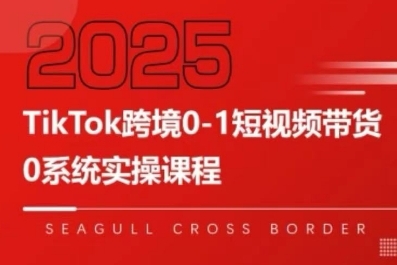 TikTok跨境0-1短视频带货，系统拆解TikTok跨境带货全链路，实现跨境可持续盈利-中创项目网
