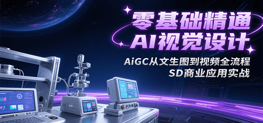 零基础精通AI视觉设计，AiGC从文生图到视频全流程，SD商业应用实战-中创项目网