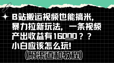 b站掘金计划？搬运视频也能挣拉新的收益，小白应该怎么玩！-中创项目网