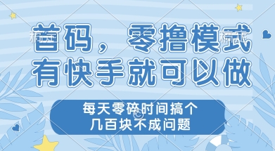 首码零撸项目，有快手就可以做，每天业务时间搞个几张不是问题【揭秘】-中创项目网