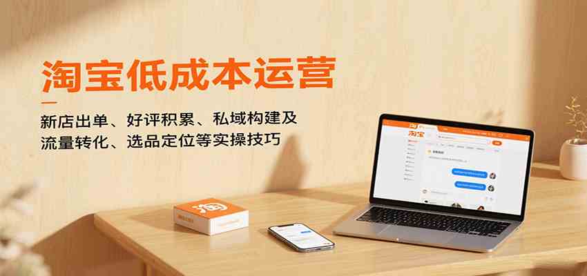 淘宝低成本运营，新店出单、好评积累、私域构建及流量转化、选品定位等实操技巧-中创项目网