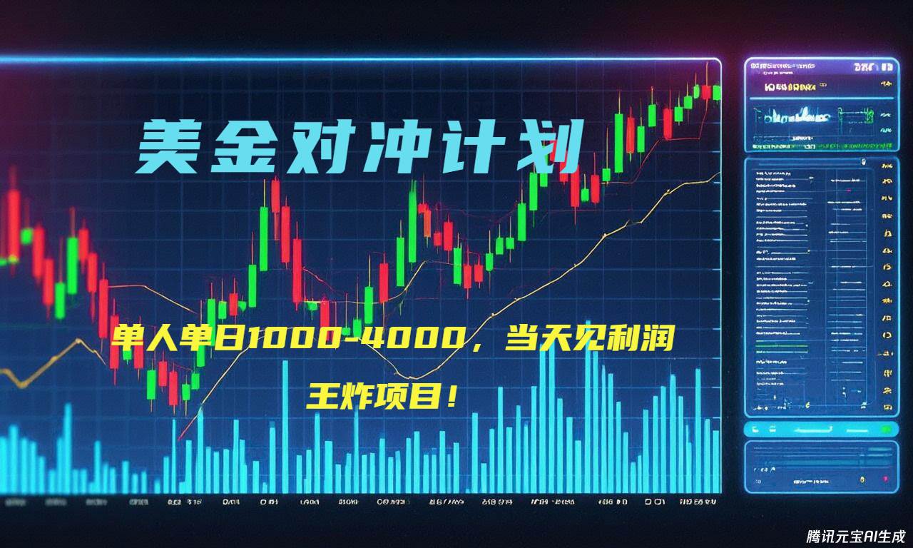 （15333期）2025年最暴力项目“美金先登计划”最新最强对冲战法，每日实际收益1K-4K-中创项目网