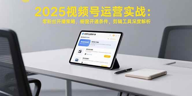 （15505期）2025视频号运营实战：零粉丝开播策略，橱窗开通条件，剪辑工具深度解析-中创项目网