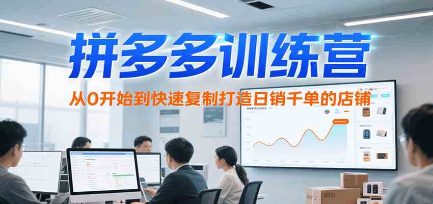 拼多多训练营，从0开始到快速复制打造日销千单的店铺（更新7月）-中创项目网
