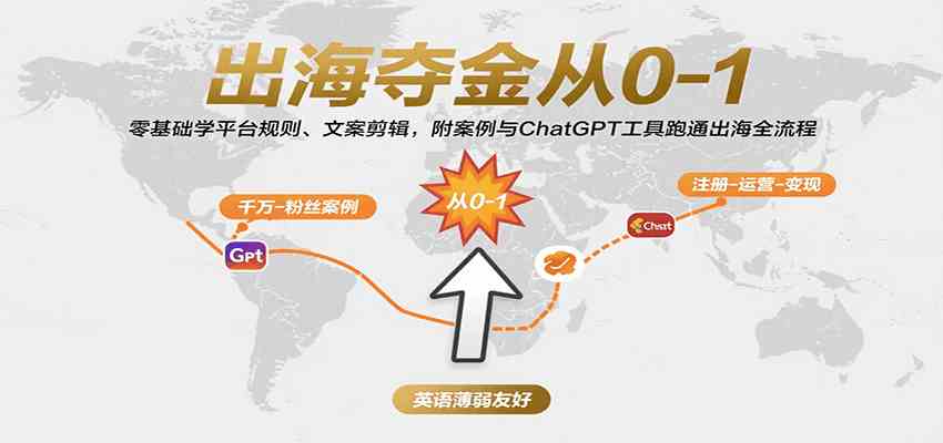 出海夺金从0-1：零基础学平台规则、文案剪辑，附案例与ChatGPT工具跑通出海全流程-中创项目网