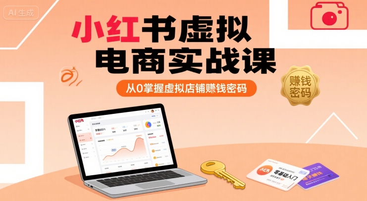 小红书虚拟电商实战课，从0掌握虚拟店铺賺钱密码-中创项目网