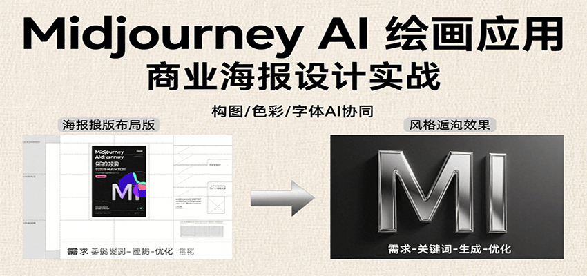 Midjourney AI绘画应用，关键词指令解析、漫画头像制作、海报设计、3D人物生成等-中创项目网