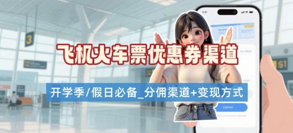 学生党必看！机票火车票优惠券申请渠道 + 项目打法，开学季节日速存-中创项目网
