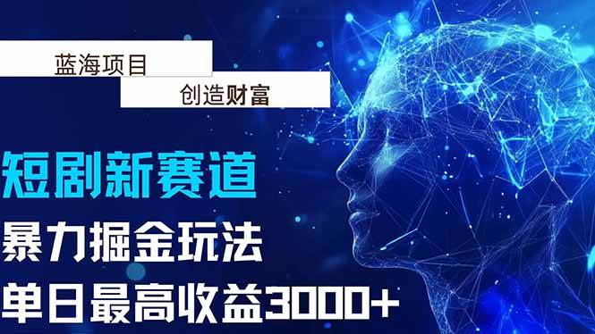 （15438期）抖音新赛道，暴力掘金玩法，单日收益最高3000+-中创项目网
