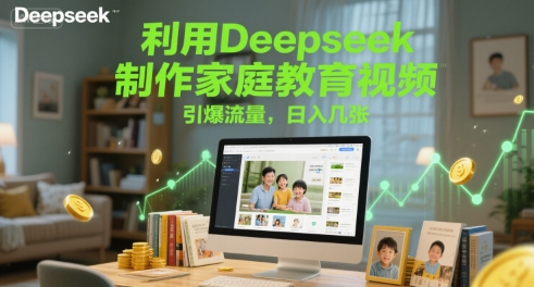 利用Deepseek制作家庭教育视频，引爆流量，日入几张-中创项目网