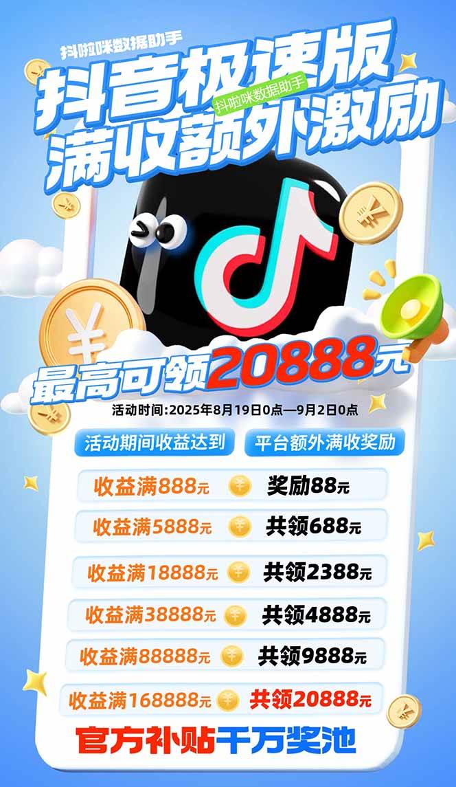 （15800期）抖音极速版拉新，平台大力扶持，每单15元，万播转化无上限，平台额外满…-中创项目网
