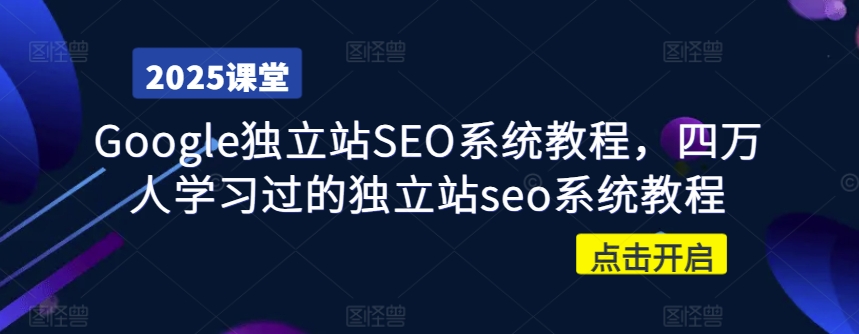 Google独立站SEO系统教程，四万人学习过的独立站seo系统教程-中创项目网