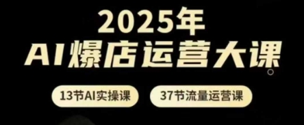 2025年AI爆店运营大课，13节AI实操课+37节流量运营课-中创项目网