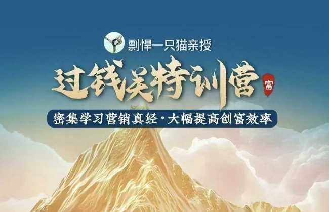 剽悍一只猫-过钱关特训营，学习营销真经 大幅度提高创富效率-中创项目网